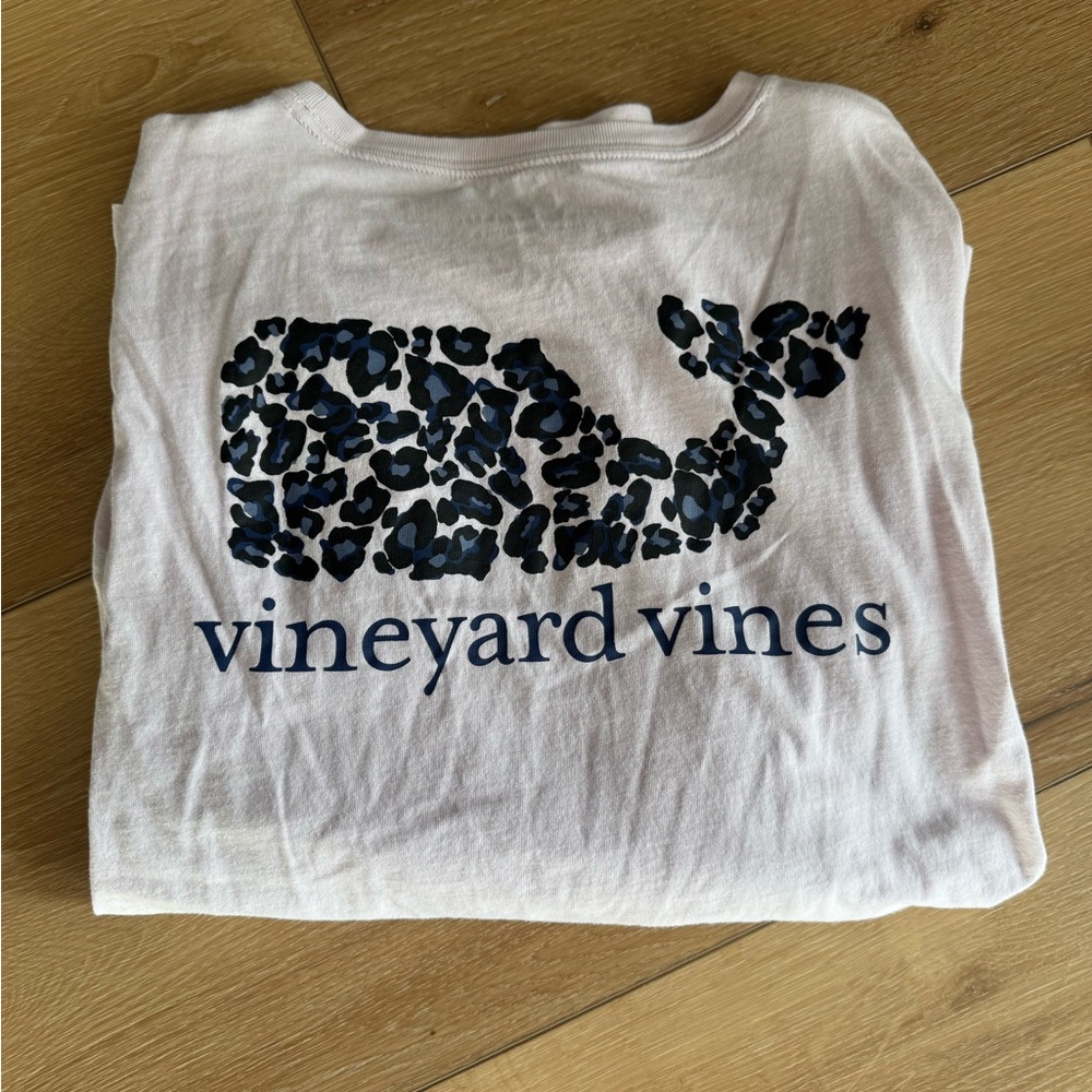 Vineyard Vines Kids' White and Navy Whale Tee